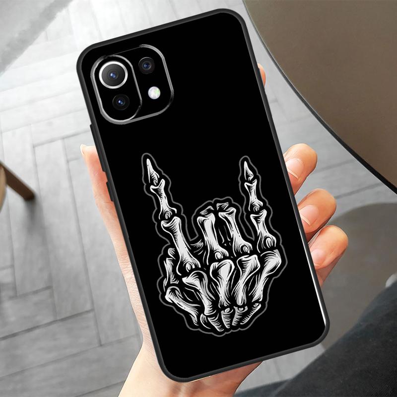 Skeleton Middle Finger Case For Xiaomi 17 15 14 Ultra 13T 14T 15T Pro POCO F8 Ultra X7 Pro X3 X5 X6 F5 F6 F7 Cover