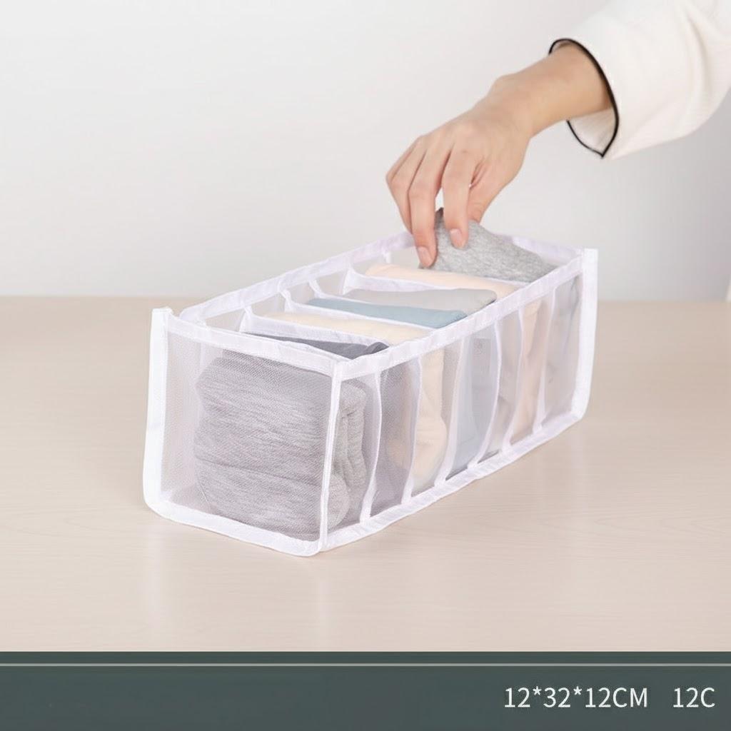 

Nylon Underwear Organizer Drawer Divider Socks Ties Storage Basket Closet Organizer Home Clothes Storage Solution