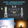 MAXGTRS 2X H1 High Power 55W Headlight Led with Fan 20000 Lumens CSP Chips white 6500K DC 9-18V Bulb