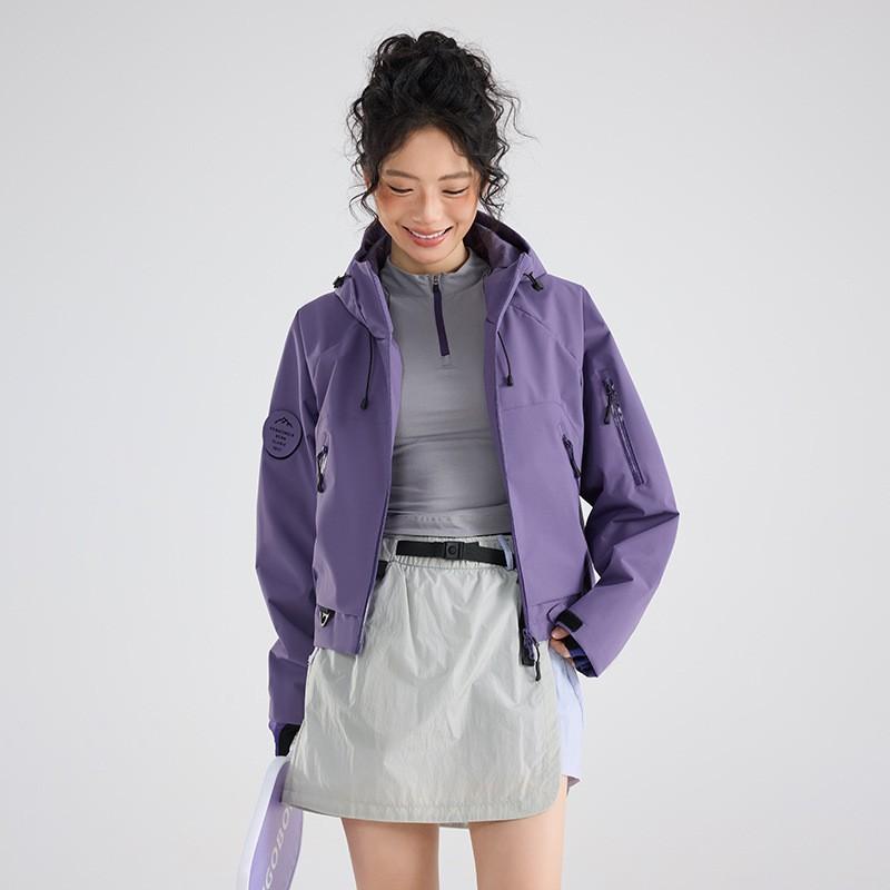 Lightweight Waterproof Windproof Hiking Jacket Women Men Short Cut Outdoor Travel Climbing Camping Cycling