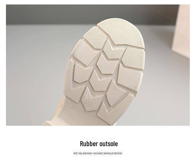 W2557 Women's Trendy 2024 Winter Martin Boots - Thick-Soled, Plus Velvet Cotton Shoes for Heightening and Street Style