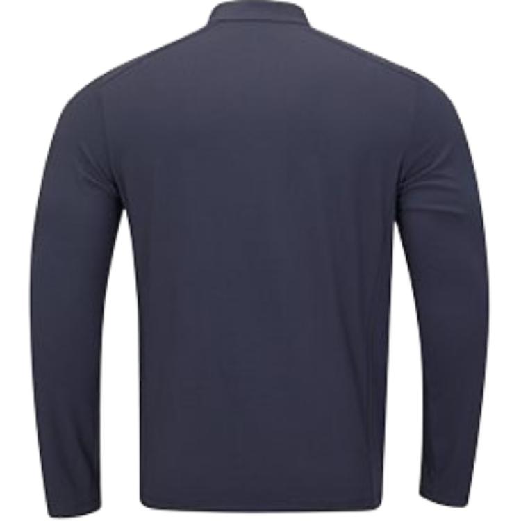 Li-Ning Solid Color Stand Collar Soft Comfortable Breathable Versatile Long Sleeve T-Shirt Men tops ATLV189-1
