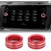 Radio Knob Covers Compatible with Accessories Red Version C Radio Konb Cover