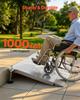 VEVOR Threshold Ramp for Doorways, 1080 x 590 mm, Platform Iron Wheelchair Ramp with Adjustable Height, Non-Slip Door Threshold Ramps