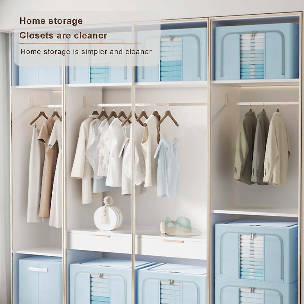 Fabric Clothes Storage Bin Large Capacity Wardrobe Organiser with Dual Zip for Home