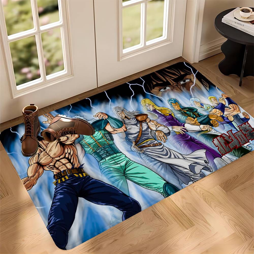 H-Hokuto No Ken Hallway Carpet Washable Non-Slip Living Room Sofa Chairs Area Mat Kitchen Doormat Area Rug