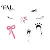 Funny Face Tattoos Halloween Tattoo Stickers, Waterproof Scary Makeup Decals for Party, Easy Apply Patch Temporary Wound Scar Body Art Kids