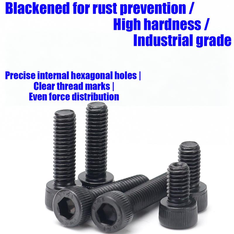330pcs/M4 M5 12.9 grade black internal hex socket head cap screws, nuts, and flat washers set, DIN912 metric bolts and fasteners