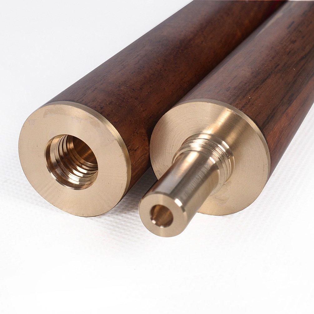 CUESOUL 57" Handcrafted 3/4 Jointed Snooker Cue + Mini Cue Butt Extension + Cue Towel + Joint Protector D302