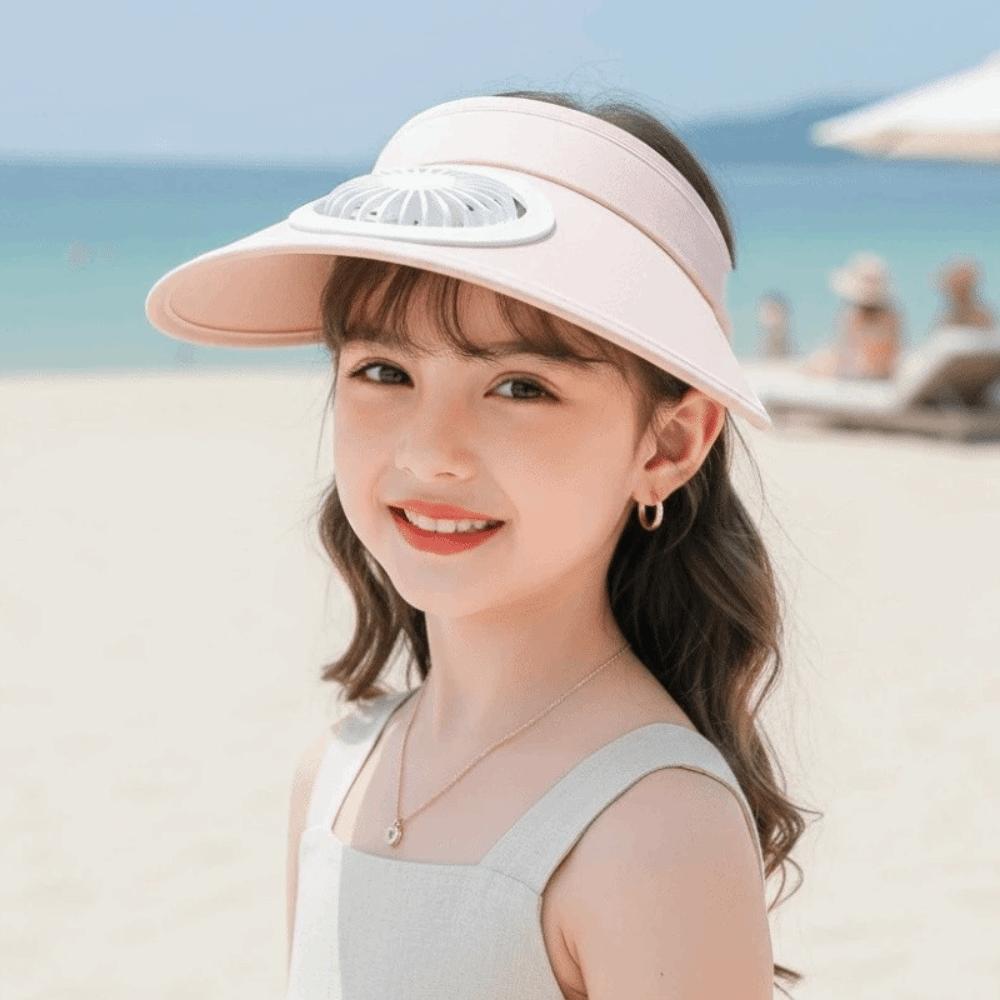 Portable Rechargeable Fan Hat Long-lasting Adjustable Empty Top Fan Hat Versatile Breathable Wide Brim Sunscreen Cap Summer