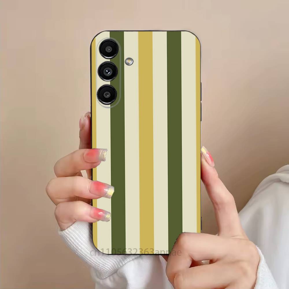 

Colorful Striped Minimalist INS Couple Phone Case For Samsung S25,24,23,22,21,S20,Ultra,Plus,FE Black Soft Cover SamsungS25PLUS