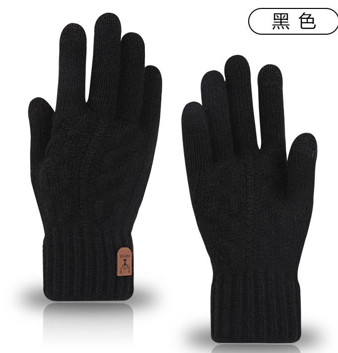 2025 New Men's Warm Tactical Gloves Winter Touch Screen Gloves Cold Warm Wool Knitted Gloves