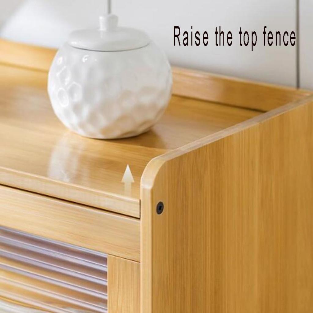 Chlebak na blat kuchenny, Vintage drewniany chlebak na ladę, Pojemnik do przechowywania domowego chleba na bochenek na zakwasie, Mały kącik wiejski