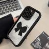 Black Bow iPhone17Promax Mobile Phone Case Ladder Is Suitable for Apple 16promax All-inclusive Tianyan 15 Sets.