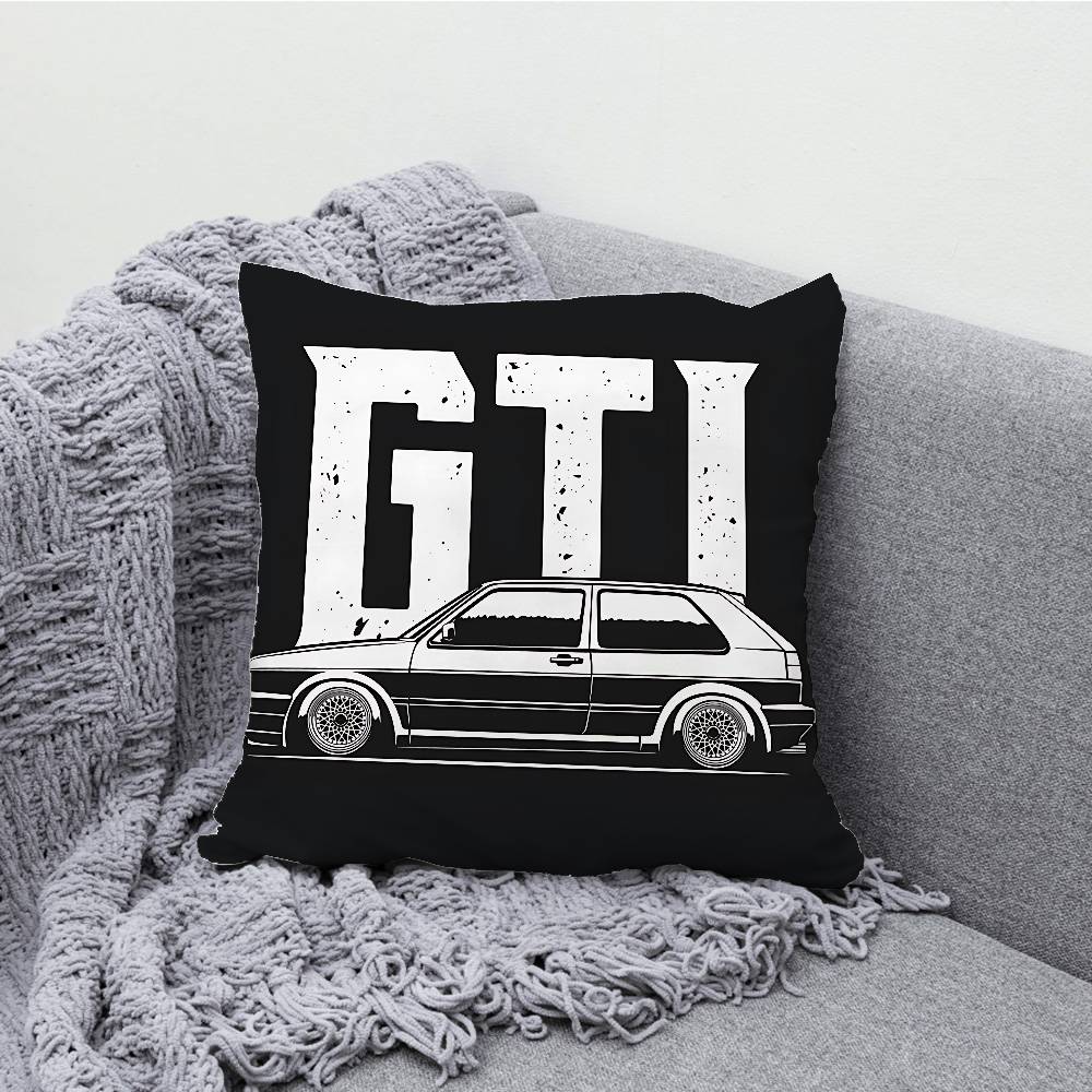 

G-Golf G-GTI Автомобіль M-MK Наволочка Принт Поліефірне Волокно 40X40 см Домашній Диван Декоративна Наволочка для Подушки 55cmx55cm