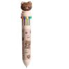 12-Color Push-Button Gel Pen Set - Multicolor Cartoon Ballpoint and Marker for Students