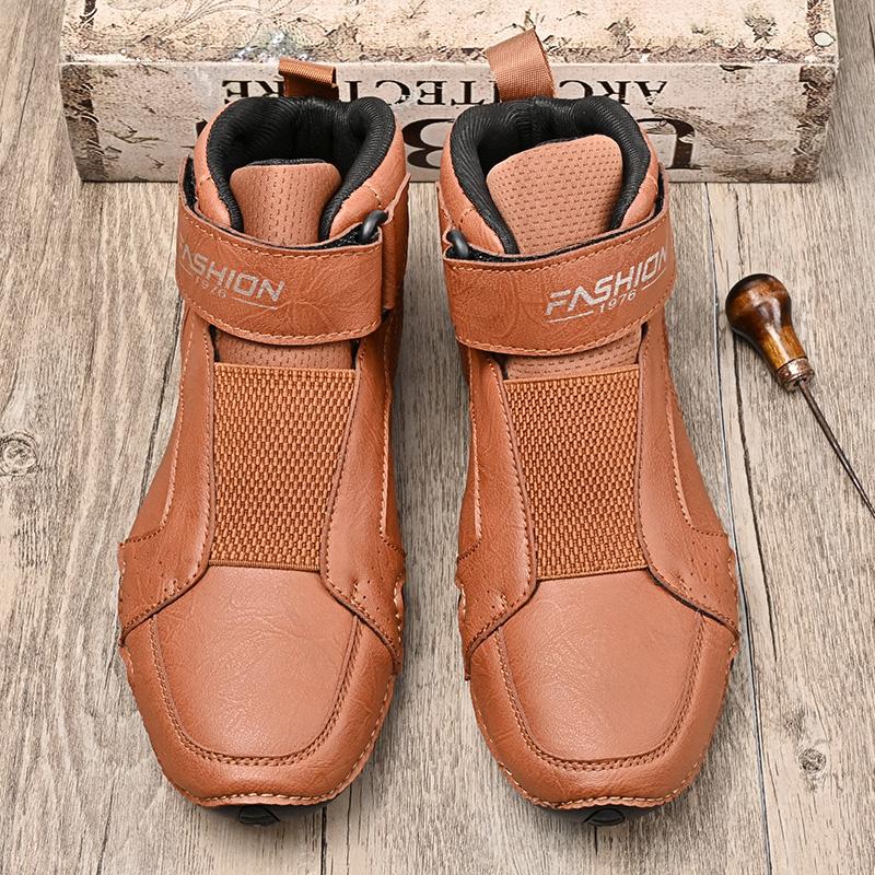 

Качественная натуральная кожа Мужская повседневная обувь Зимняя ручная работа Мужские ботинки Слипоны Мужские рабочие ботинки Удобные кроссовки для ходьбы 38 оранжевый