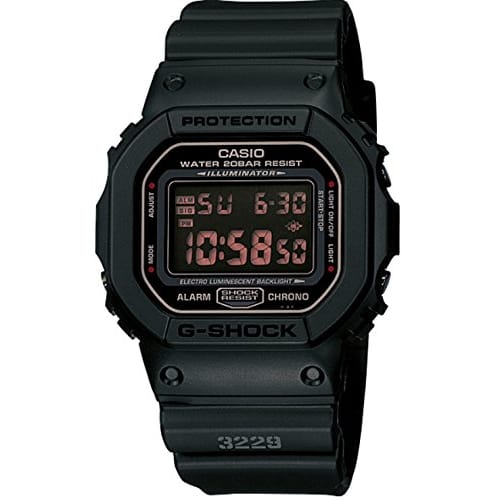 

Casio G-Shock DW-5600MS-1 Men s Watch, Matte Black with Red Eye