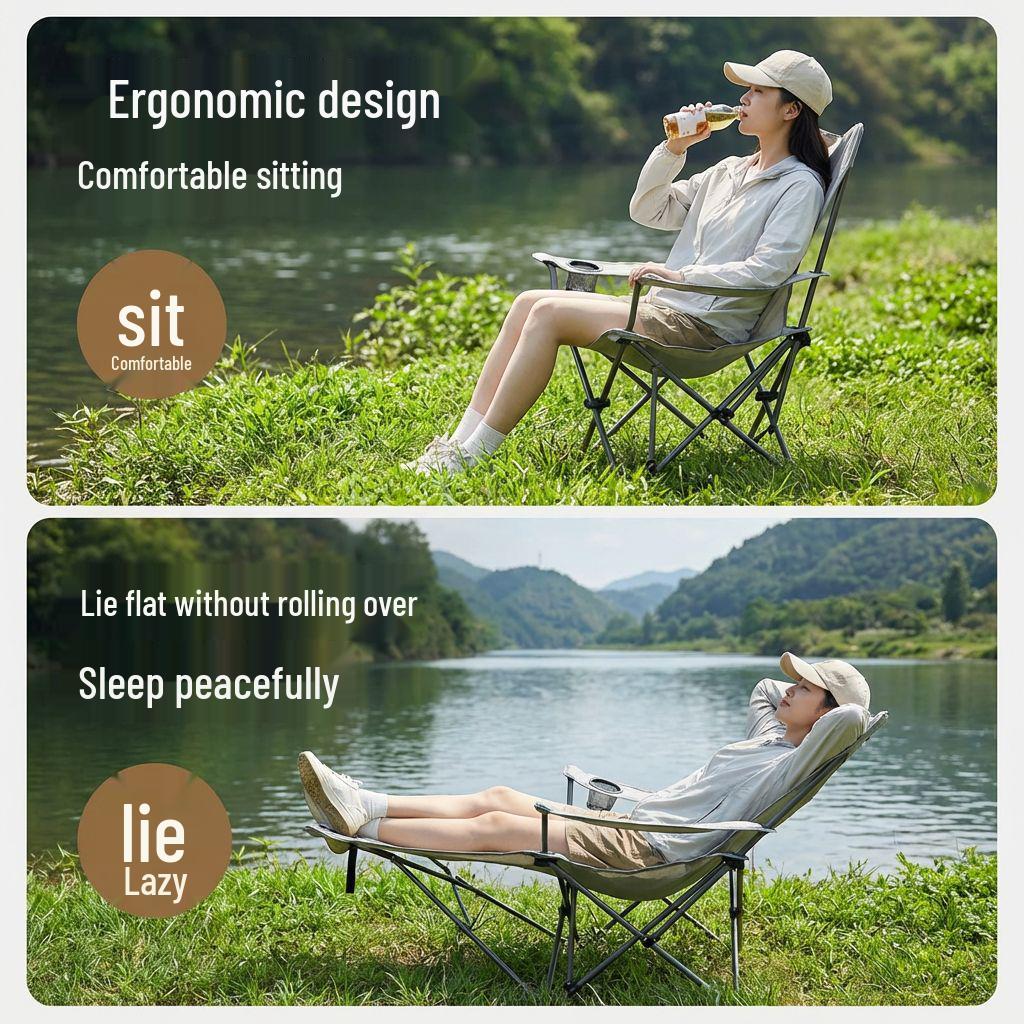 Dual-Use Reclining Lounger Chair with Backrest for Home & Office Relaxation