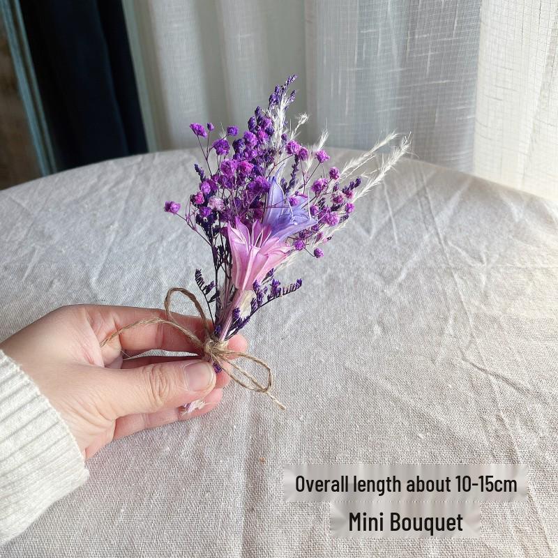 Mini Dried Flower Bouquet: Natural Air-Preserved Flowers Gift Box for DIY Decor and Handmade Ornaments.