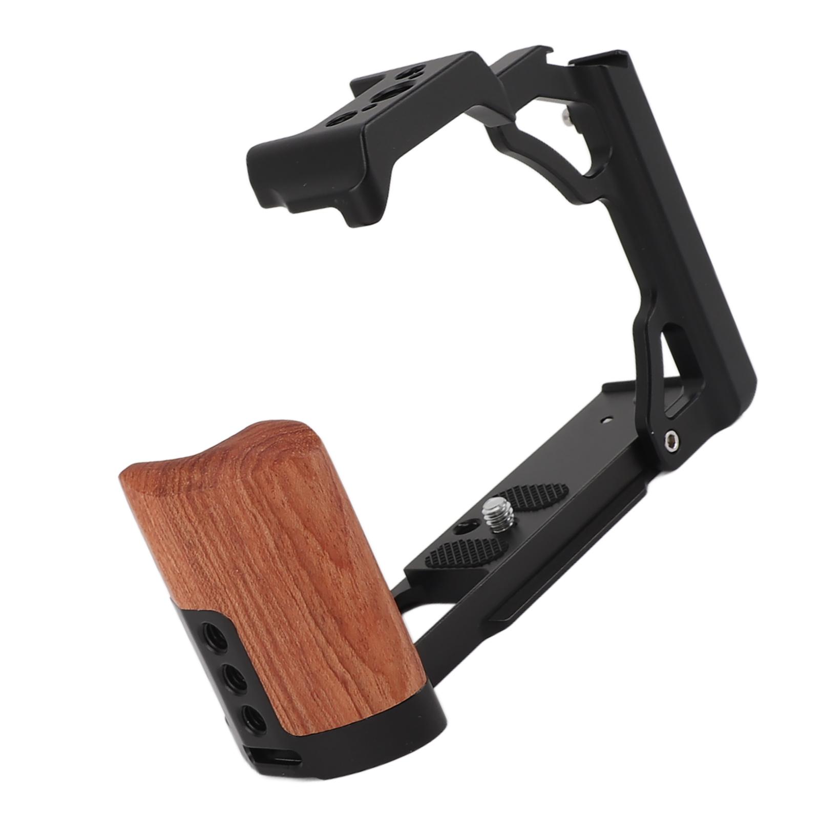 

Клетка для камеры с деревянной ручкой, анодированная, противоскользящая, простая в установке, клетка для камеры и видеокамеры Nikon ZFC чёрный