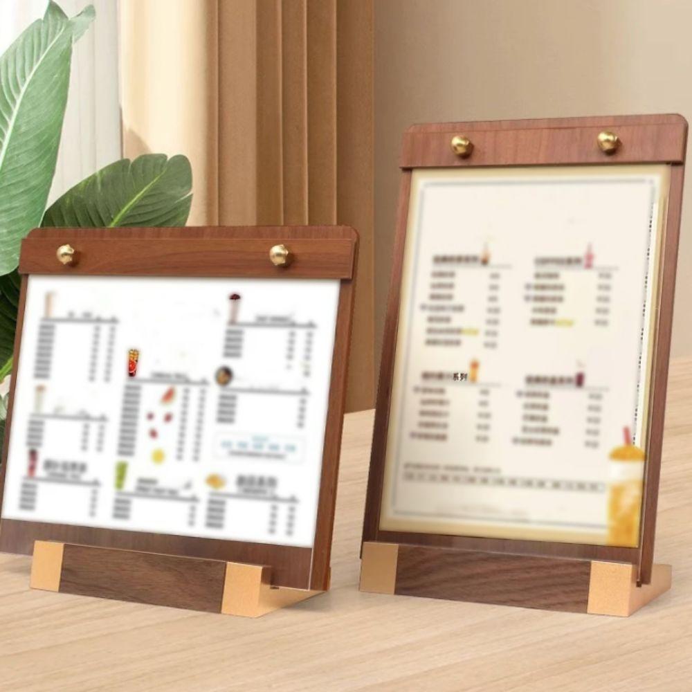 Non-slip Base Table Sign Holder Horizontal/Vertical Table Top Sign Display Shelf Restaurant