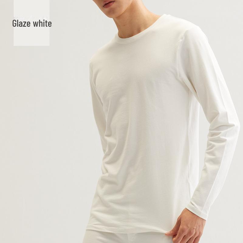 Men's Pure Cotton Thermal Underwear Set: Autumn Tops & Trousers, Spring/Autumn Lightweight Cotton Sweater