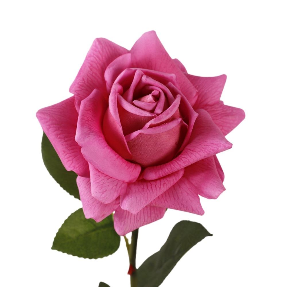 

Realistic Artificial Rose Flower Real Touch Fake Flower Simulation Big Rose Wedding Party Rose Red 73cm