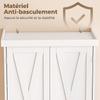 High Kitchen Buffet, 4 Doors, Drawer, 62 x 38 x 173 cm, White