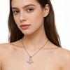 S925 Sterling Silver Angel Necklace with Zirconia - Elegant Women's Clavicle Chain