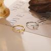 Cazador Adjustable Beads Twisted Rope Thin Rings for Women Stainless Steel Kpop Jewelry Gold Plated Open Finger Rings 2026 Trend
