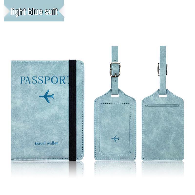 Multi-Color Luggage Tag & Anti-Magnetic Passport Holder Set