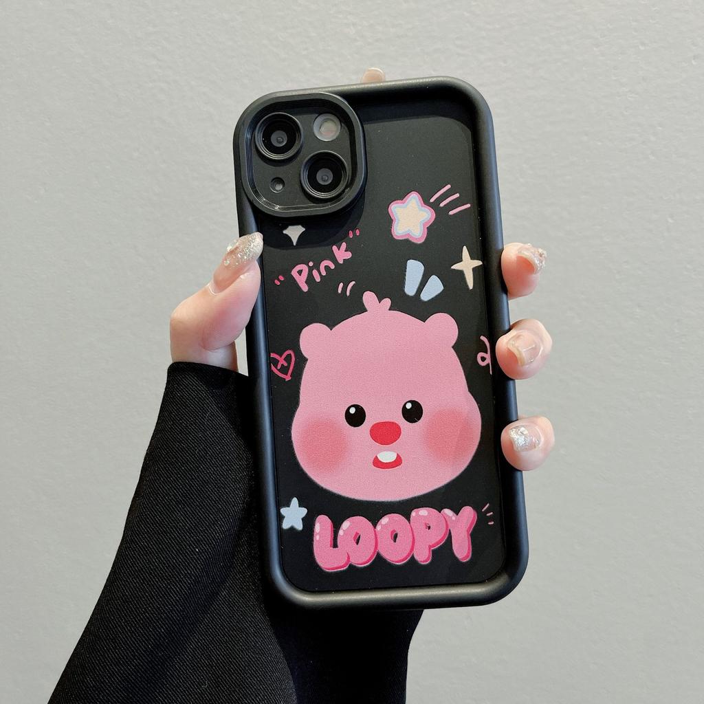 Für IPhone16 Handyhülle für Apple 15 Niedlich Rubin 12 Vollabdeckung 13 Cartoon 11 Plüsch 14 Kleiner Biber XR