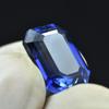 Natural Blue Tanzanite Loose Gemstone Dark 12.90 Ct Emerald Cut for Jewelry Making and Crafts