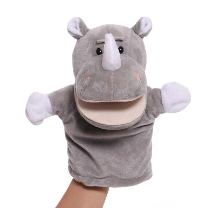 Wholesale Plush Toy Hand Puppet Cartoon Animal Doll With Movable Mouth Interactive Toy For Kindergarten And Parent-child Interaction 25cm Tall