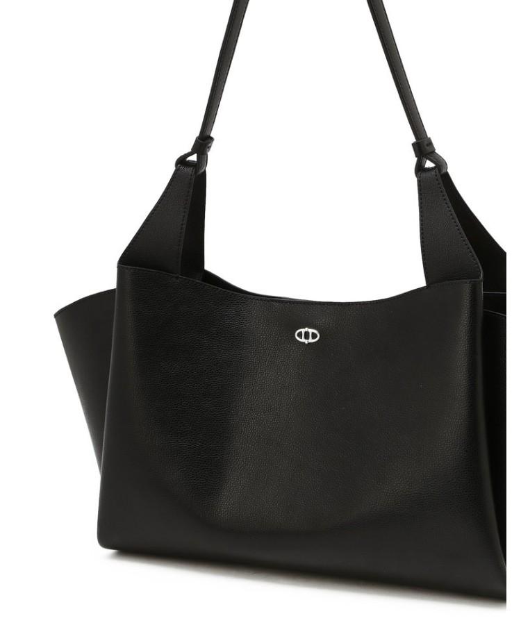 Athe Vanessabruno [Raie] Raie Black Cowhide Shoulder Bag L Aaba6E525Bk