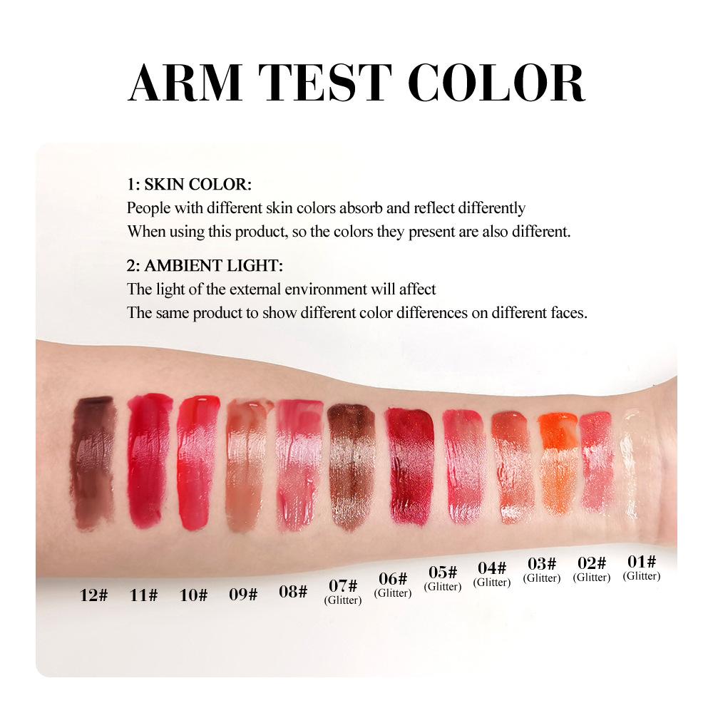 4PCS Pearlescent Moisturizing Lip Glaze Lip Makeup Lasting and Easy To Color Lip Gloss Lipstick
