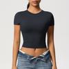 Double-Sided Nylon Tight Quick-Drying Exercise Short Sleeves T-shirt Pilates Tops Running Workout Clothes Yoga Clothes Short Sleeve Women
