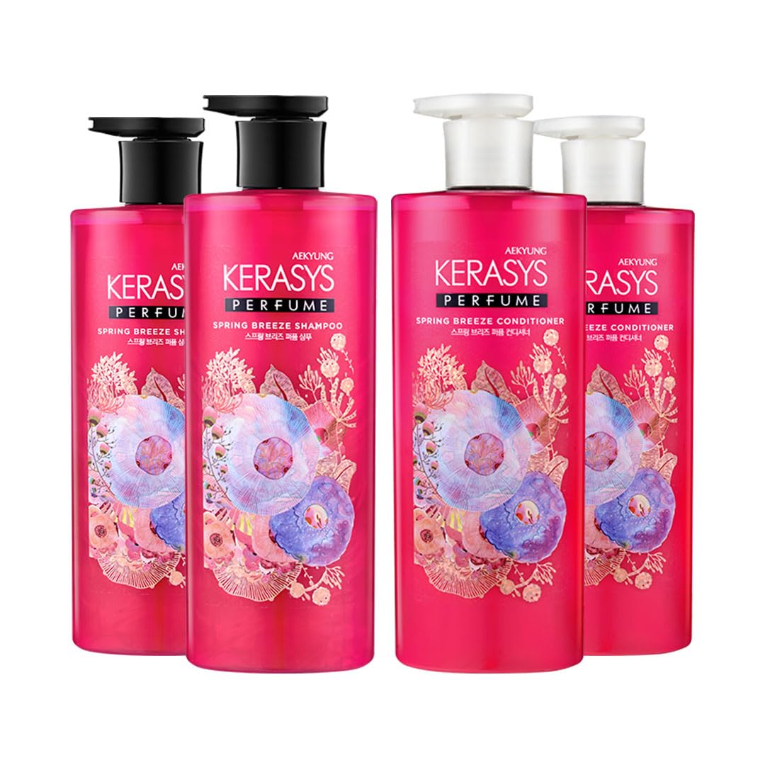 

While stocks last Set of 4 [KERASYS Official] 600ml Perfume Shampoo & Conditioner Kerasys Korean Shampoo Perfume Shampoo Damage Care Hair Care Korean