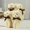 ERINGOGO Mini Bear Plush Toy Keychain Set Lightweight Compact Hanging Bag Charm Soft PP Cotton Handmade DIY Decorative 10-Piece