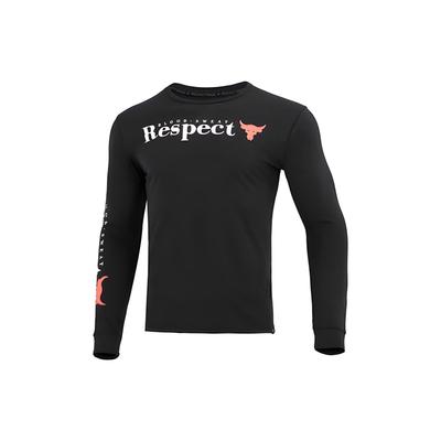 T-shirt a Maniche Lunghe con Stampa Logo Lettere Girocollo Uomo Top Nera 1373761-001