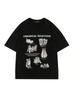 Fashionable Summer Cat Fun Printed Cotton T-Shirt Y2K Wo Casual Short Sleeve T-Shirt Comfortable Soft Loose Street Wear