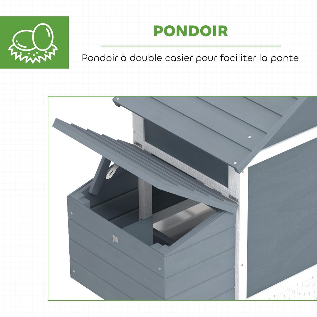 Chicken Coop on Legs, Cottage, Solid Fir Wood, 150.5 x 54 x 87 cm