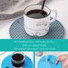 Silicone Insulation Pad, Modern Black Honeycomb Textured Round Anti-Slip Hot Pot Mat For Table