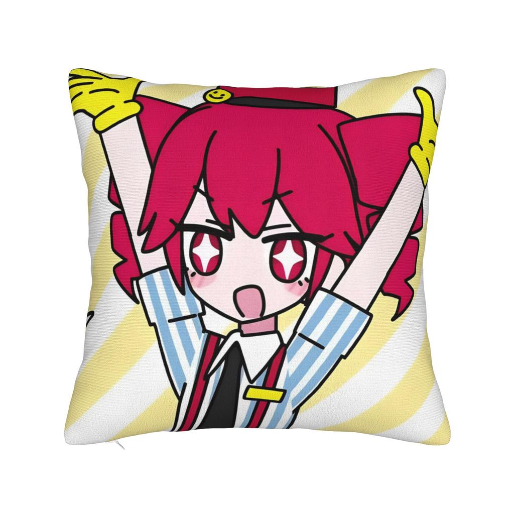 Chibi Mesmerizer Kasane Teto Square Pillowcases Sofa Kawaii Cushion Case Virtual Singer Home Decoration Pillowcase 40*40