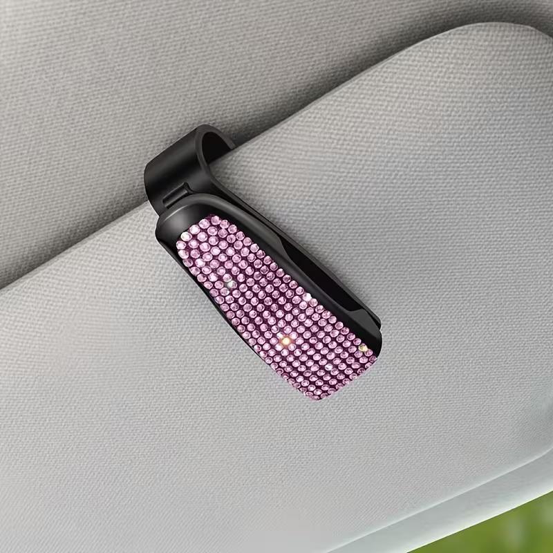 Universal Car Glasses Holder Clip Sun Visor Organizer for Sunglasses Cards Tickets Vehicle Interior Decoration