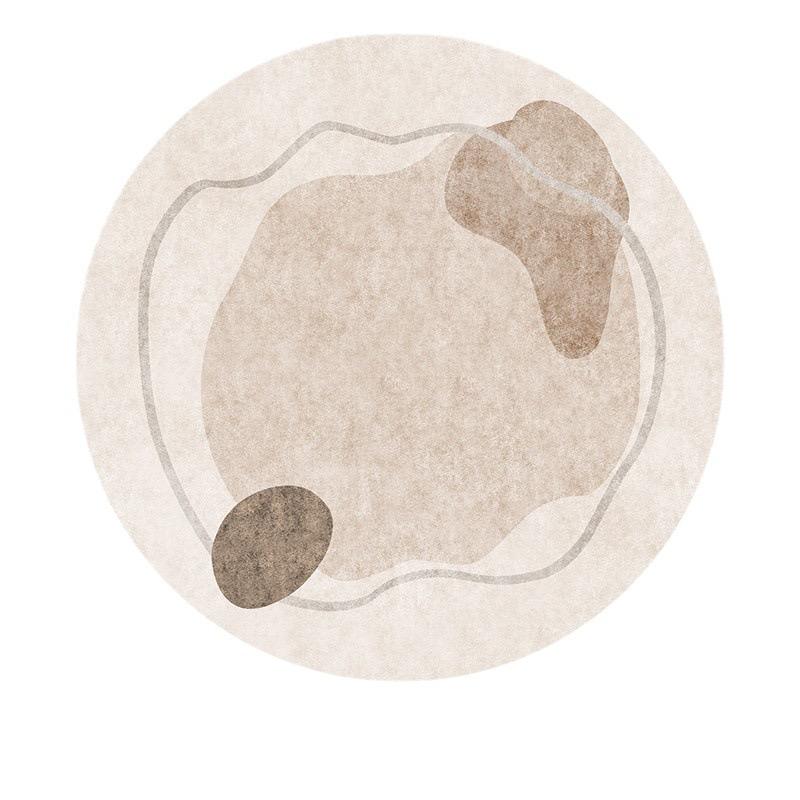 Modern Simple Round Crystal Velvet Carpet Easy To Care Computer Chair Floor Mat Bedroom Dresser Floor Mat Home Decor