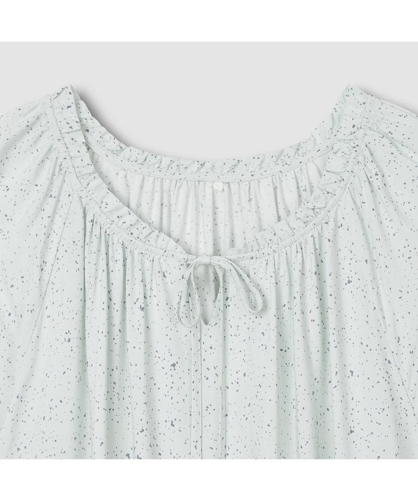 Jaju Women'S Rayon Dot Short Sleeve Pajama Dress_Light Mint