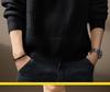 Men's Plus Size Retro Textured Sweater - Thickened Round Neck Pullover for Autumn/Winter
