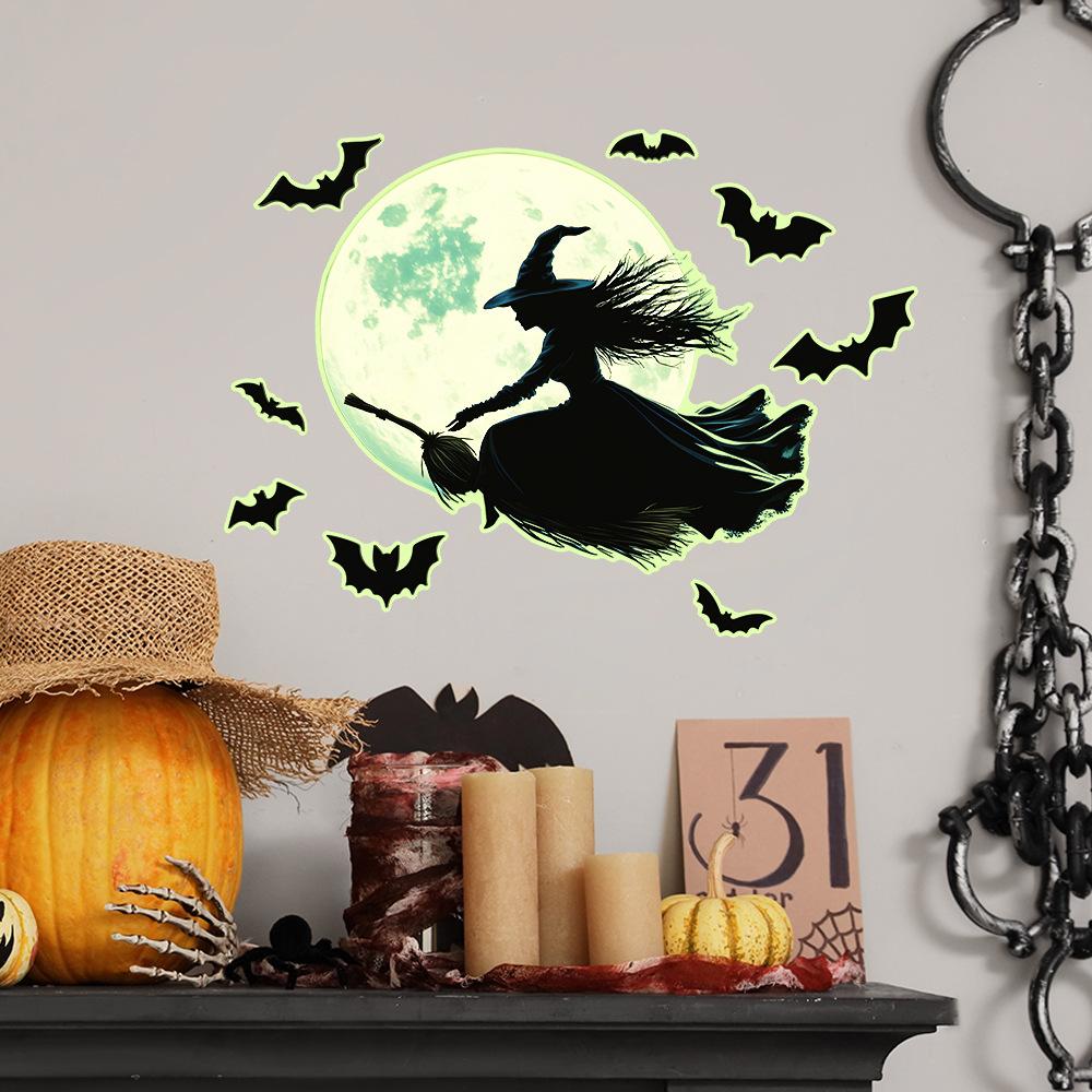 

Хэллоуин Светящаяся метла Ведьма Луна Спальня Гостиная Дом Фон Атмосфера Украшение Наклейки на стену